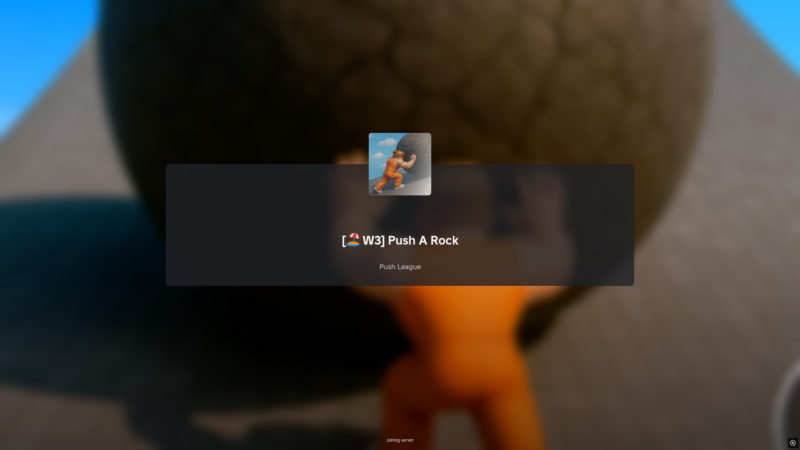 Push A Rock (Image via Roblox)