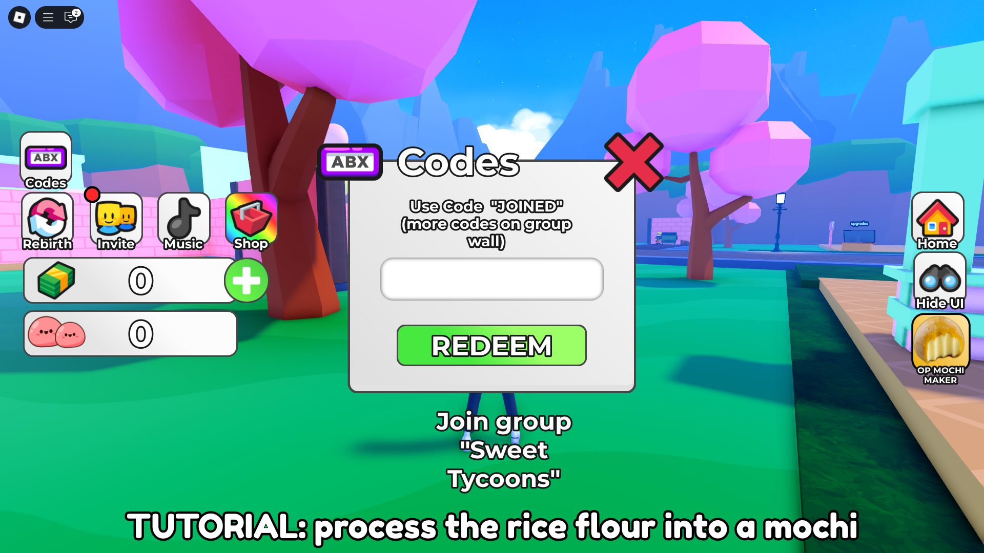 Redeeming codes (Image via Roblox)