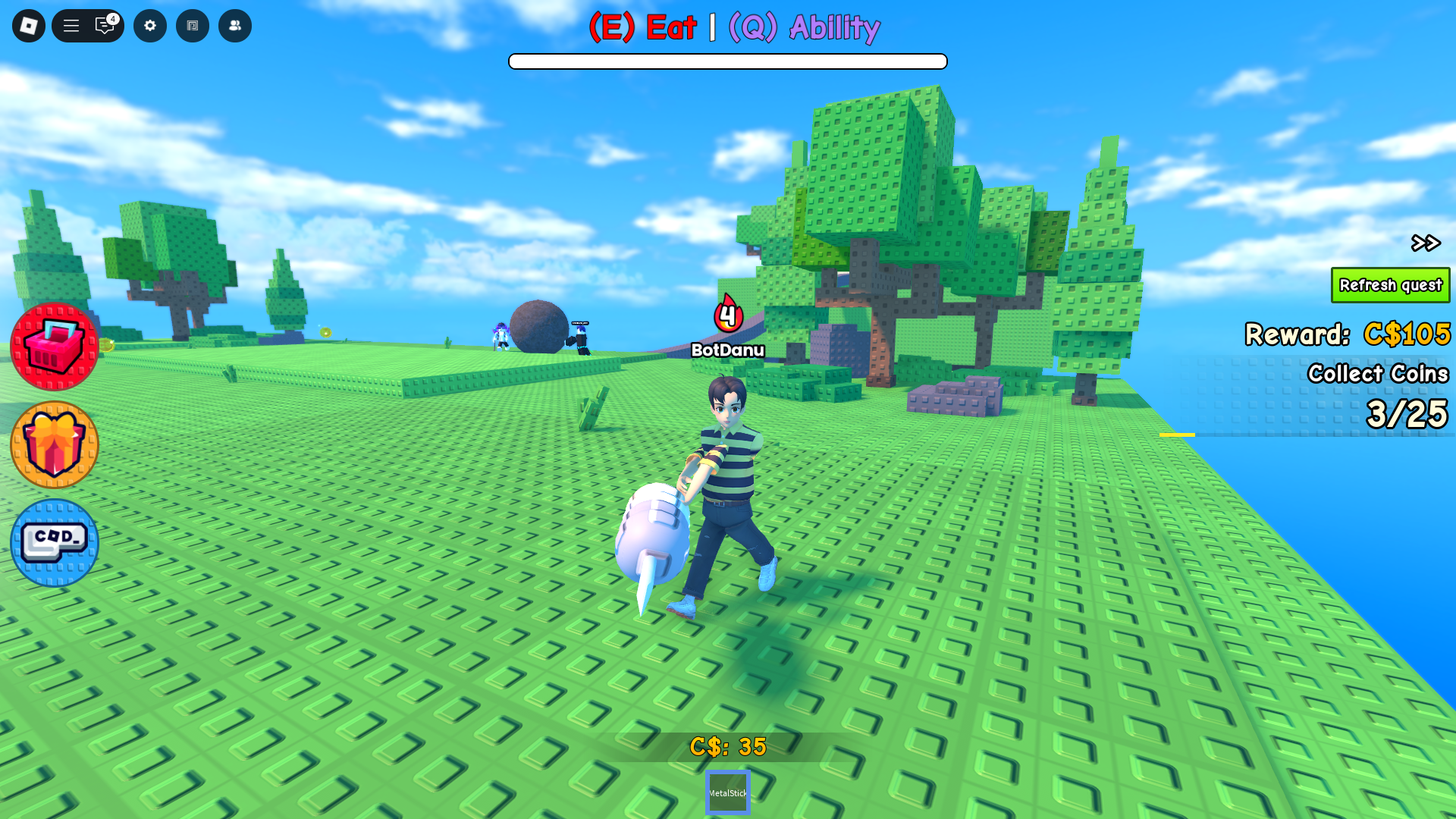 Stacking players on a stick (Image via Roblox)