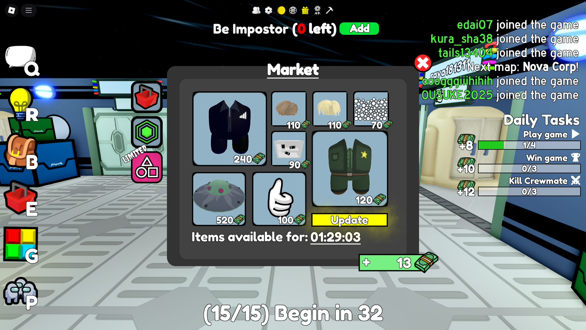 Spending cash in Shop (Image via Roblox)