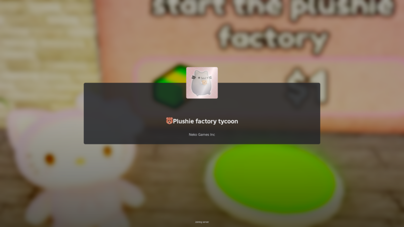 Plushie factory tycoon (Image via Roblox)
