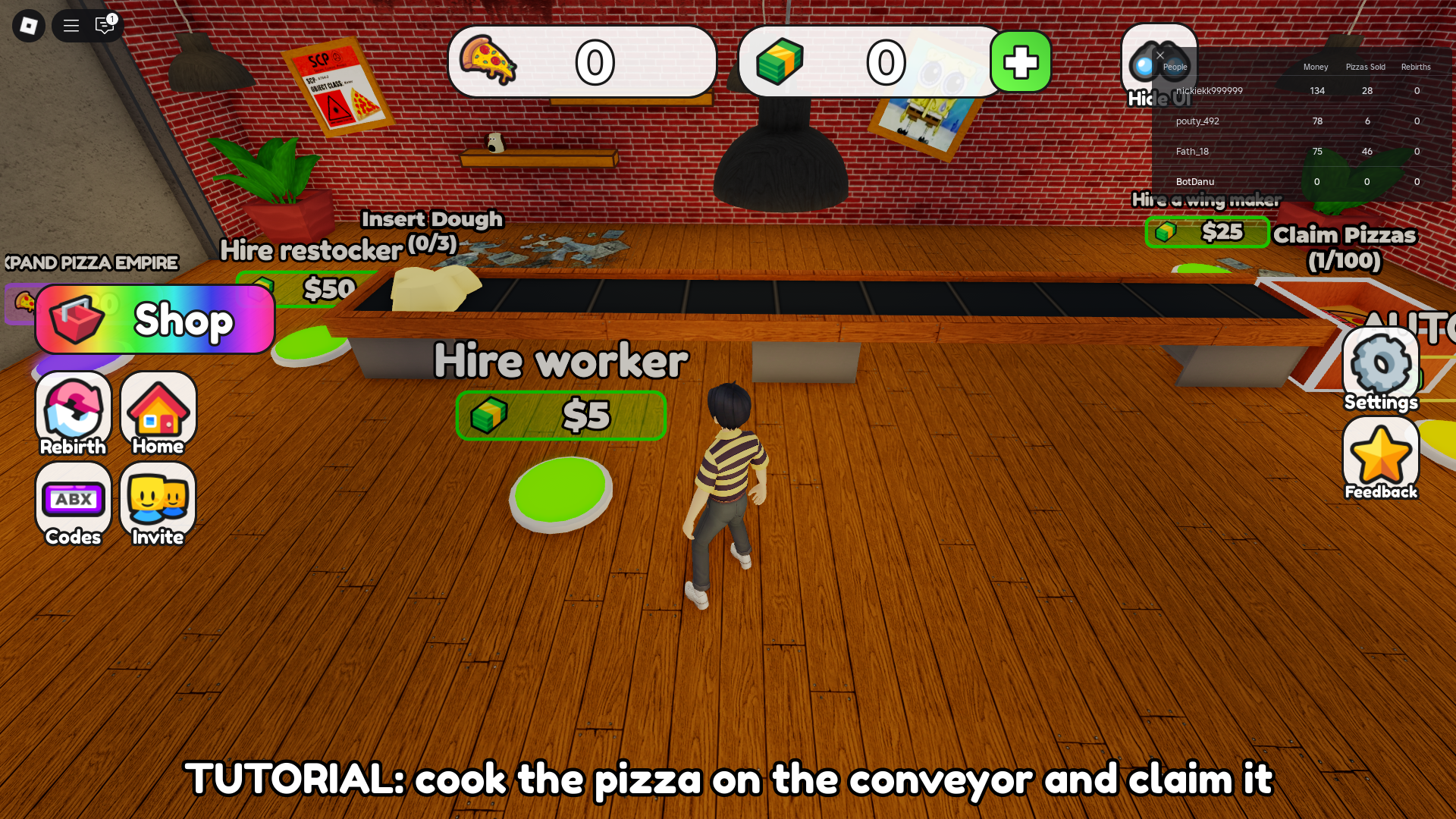 Setting up the Pizza Store (Image via Roblox)