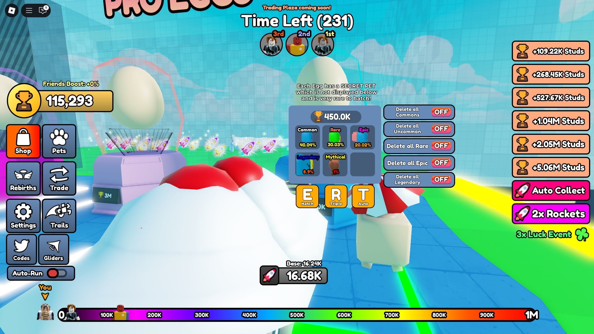 Hatching eggs for pets (Image via Roblox)