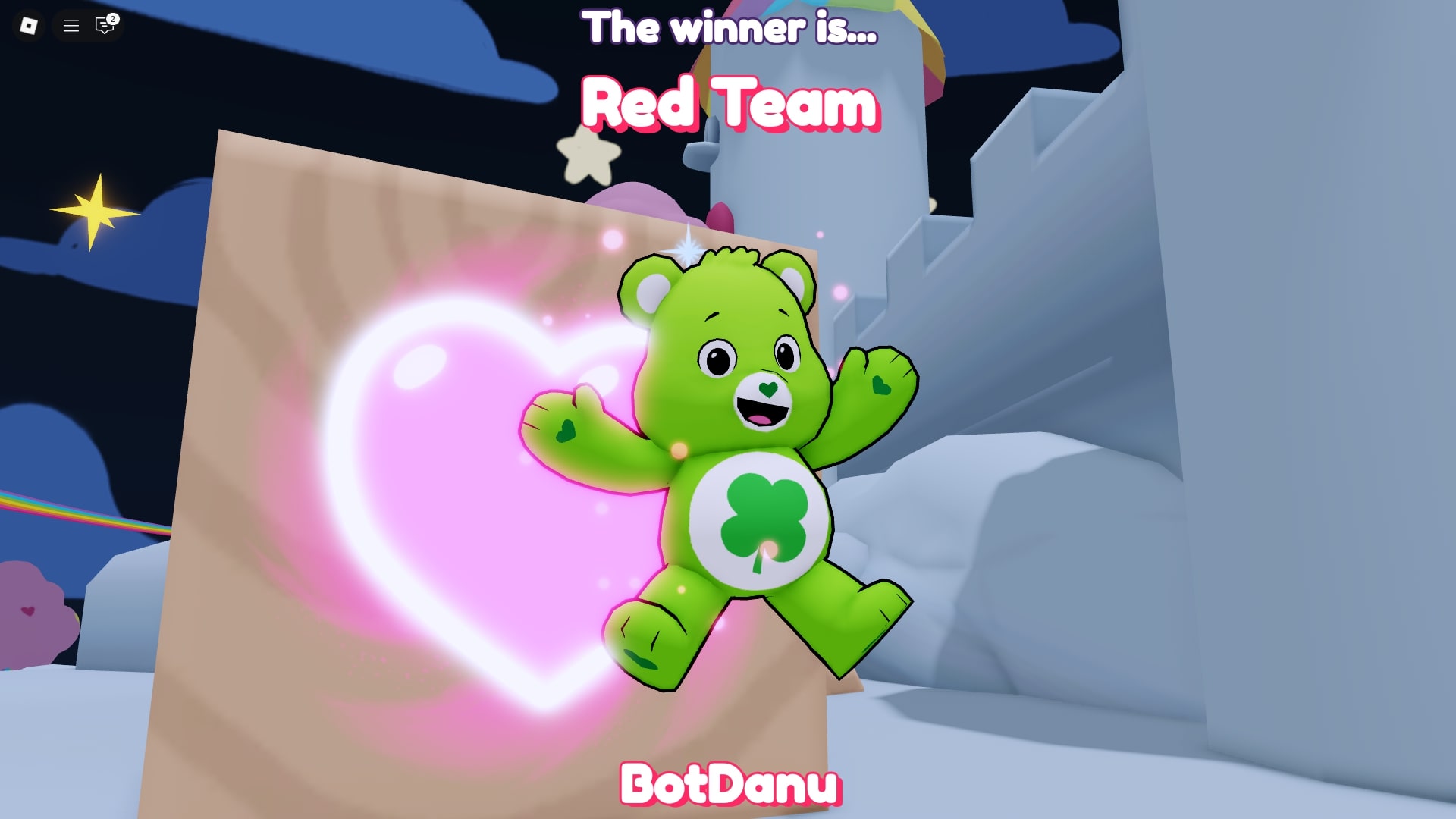 Winning team (Image via Roblox)