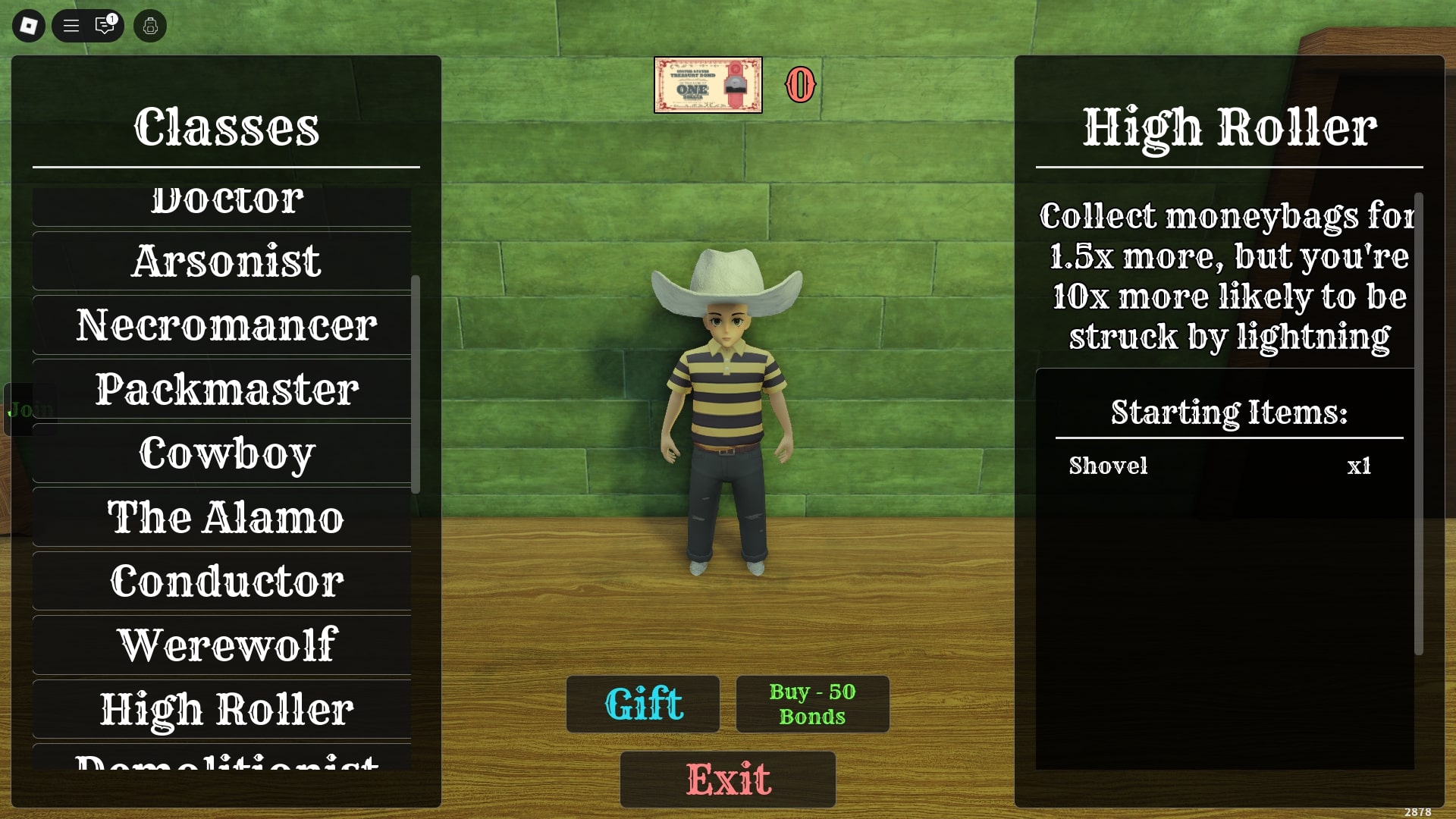 High Roller class - Dead Rails (Image via Roblox)