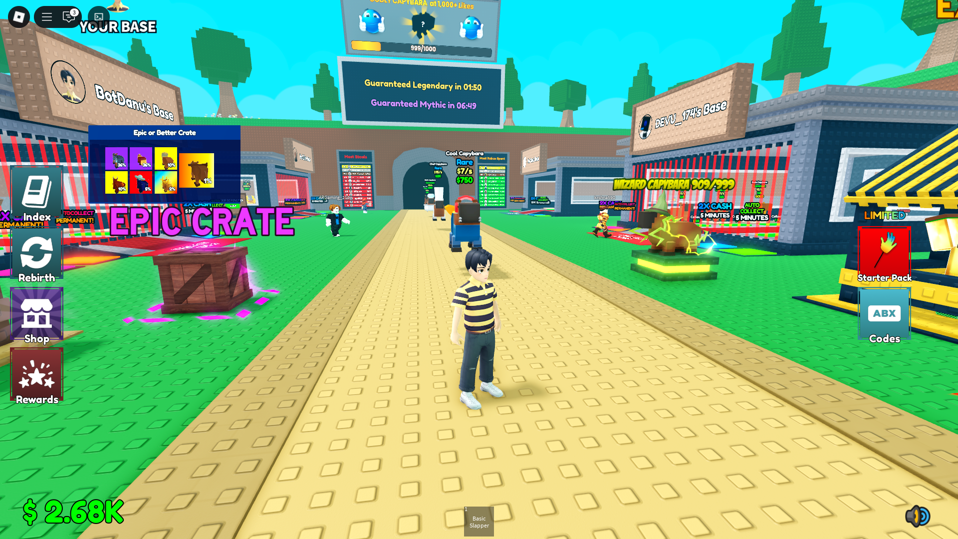 Stealing the best capybara (Image via Roblox)