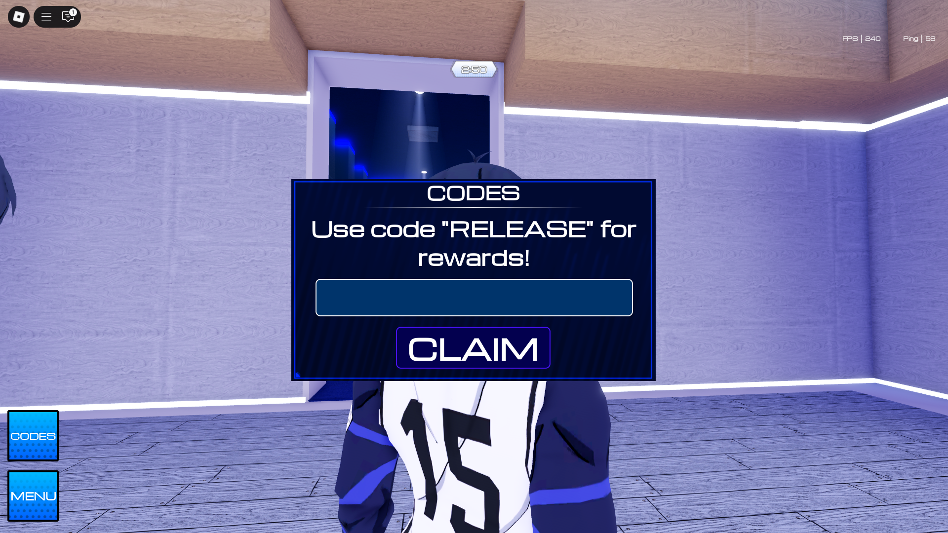 Redeeming codes for cash (Image via Roblox)