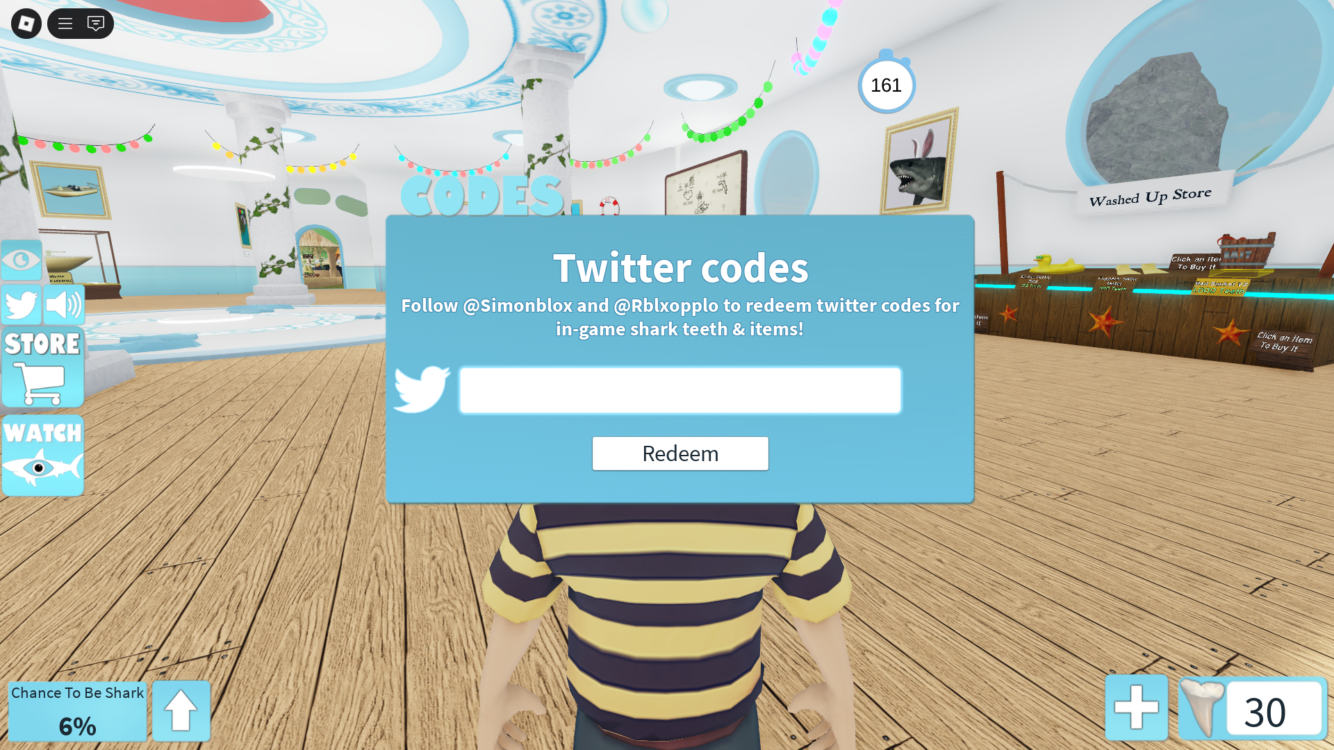 Redeeming codes for rewards (Image via Roblox)