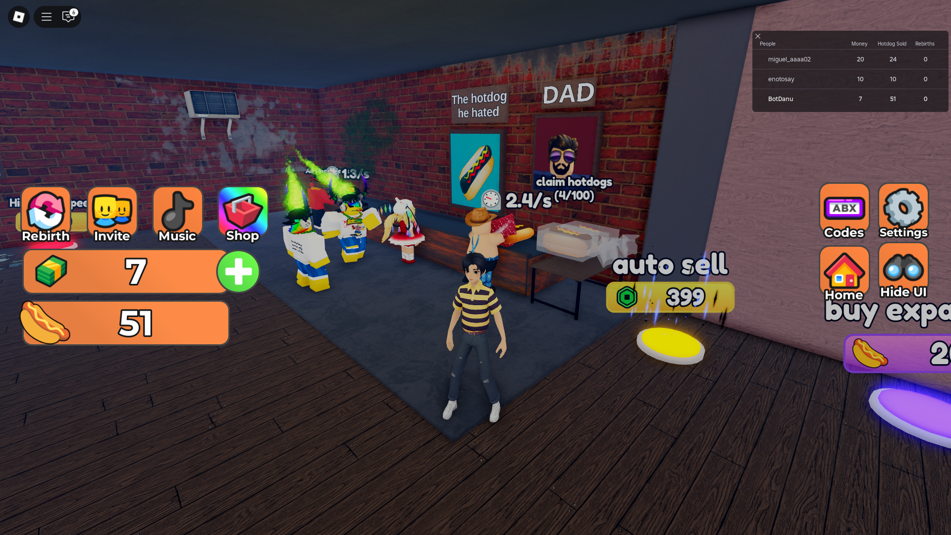 Hotdog factory running (Image via Roblox)