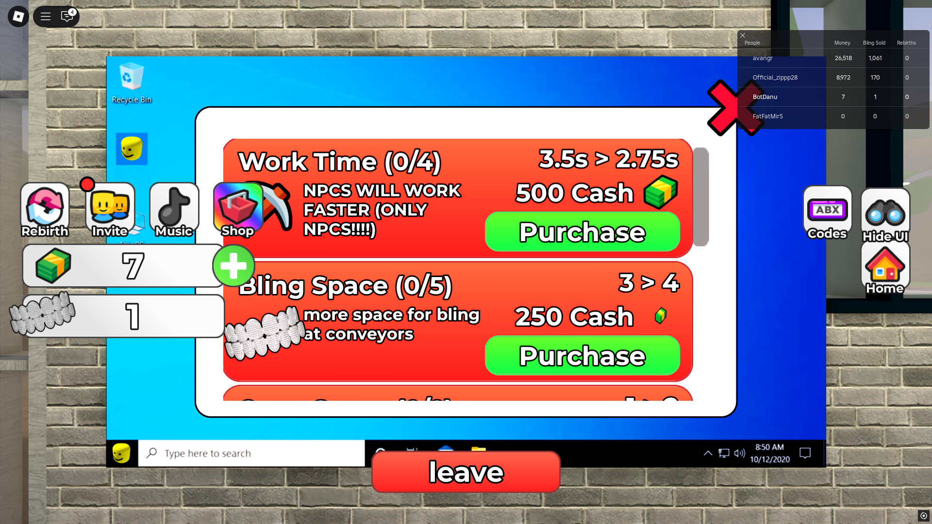 Upgrading Factory (Image via Roblox)