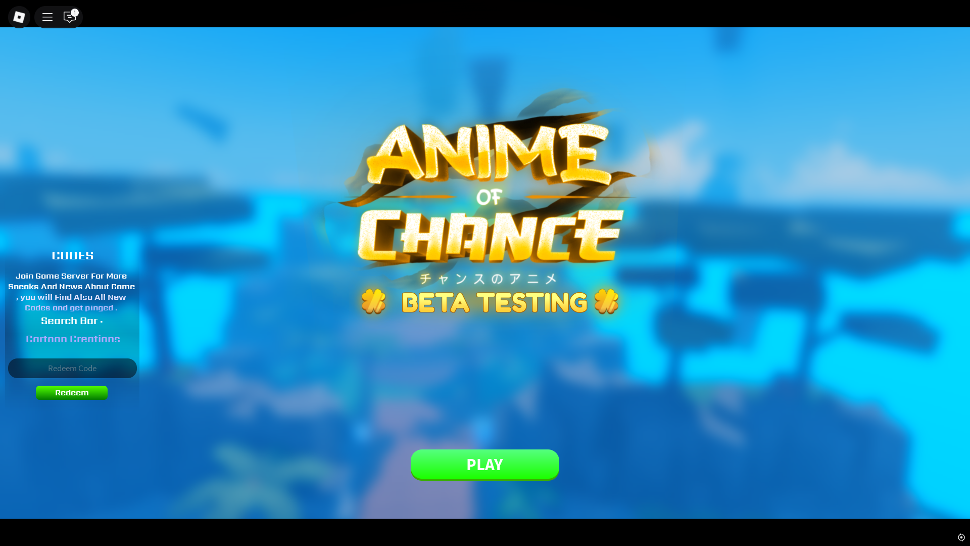 Anime Of Chance RNG (Image via Roblox)