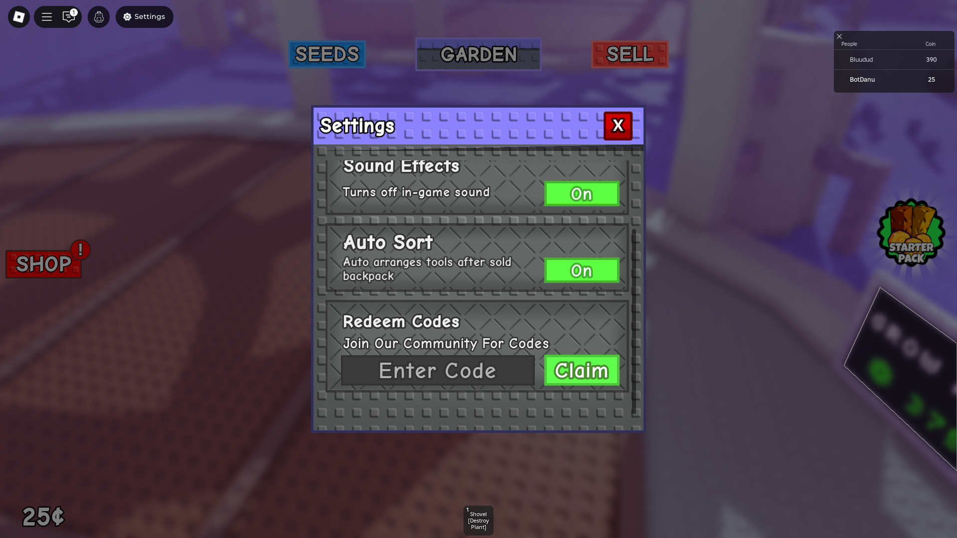 Redeeming codes for rewards (Image via Roblox)