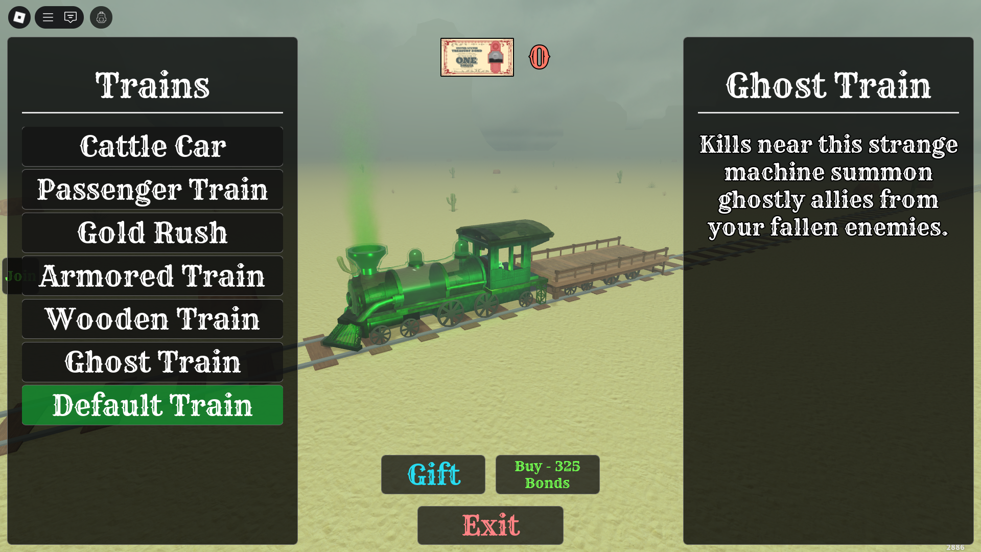 Ghost train - Dead Rails (Image via Roblox)
