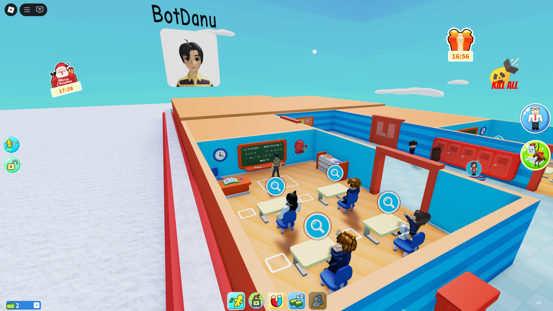 Teaching the students in classroom (Image via Roblox)