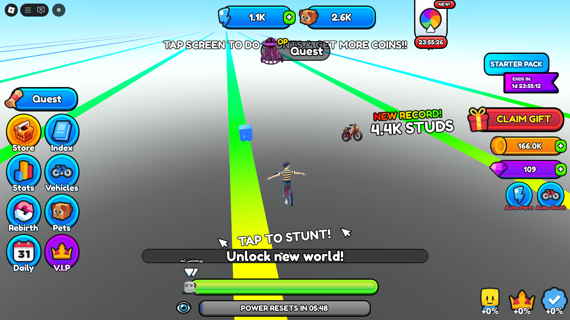 Stunt for gold (Image via Roblox)