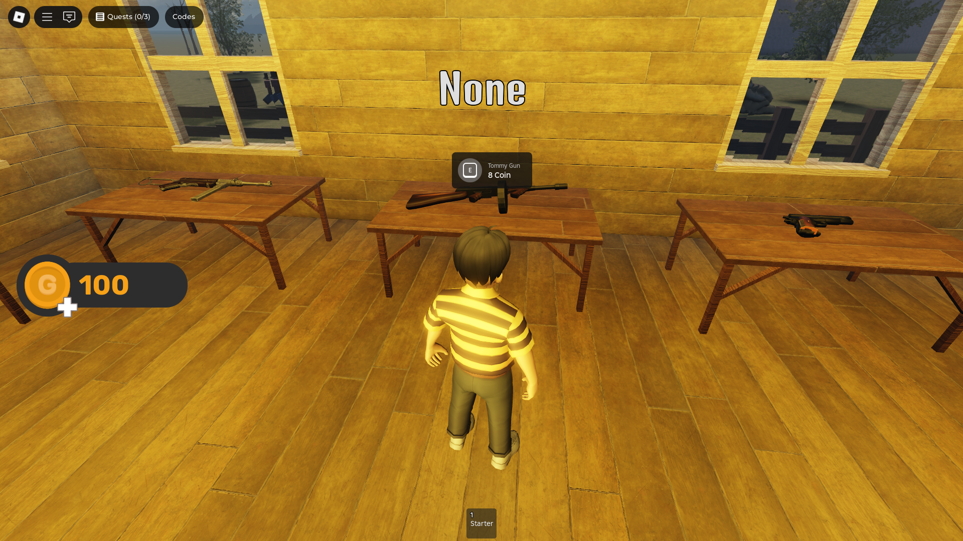 Buying Tommy gun (Image via Roblox)