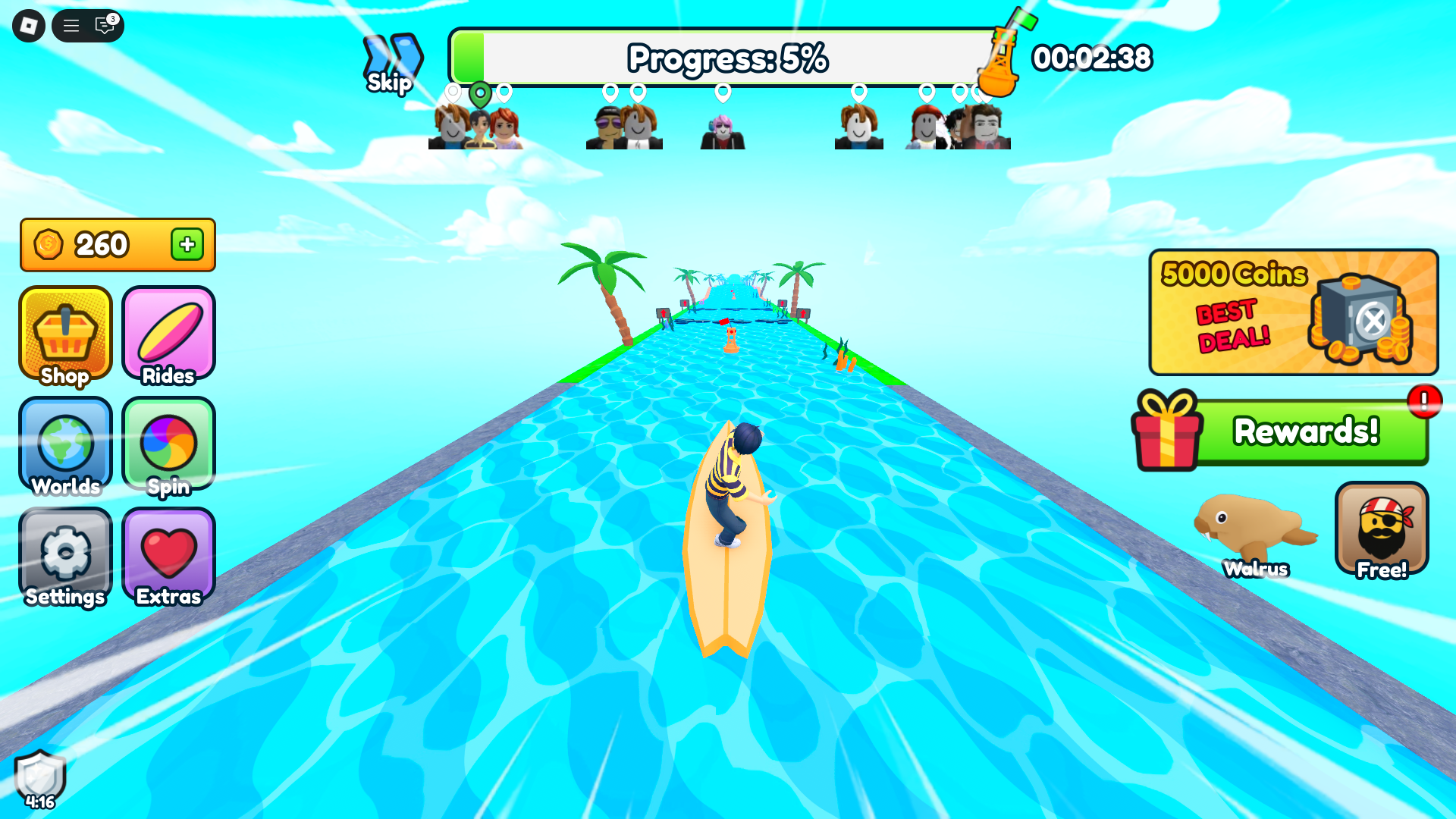 Surfing (Image via Roblox)