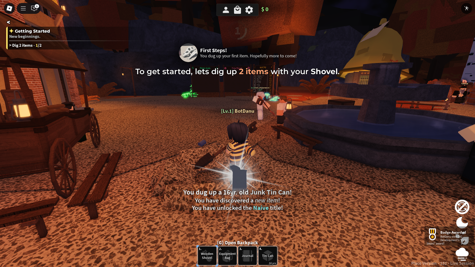 Digging out random junk (Image via Roblox)