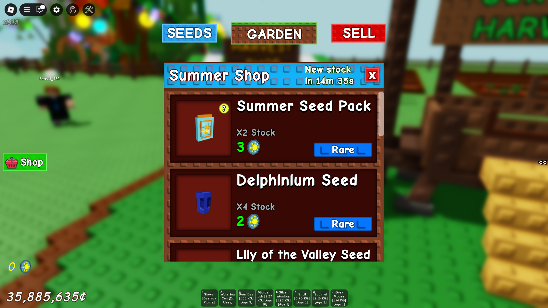 Summer shop (Image via Roblox)