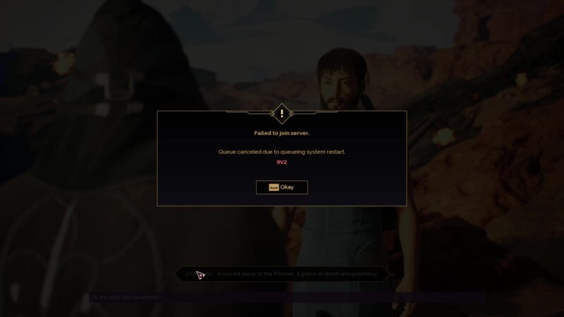 Dune Awakening Failed To Join Server Error Possible Fixes Explored.