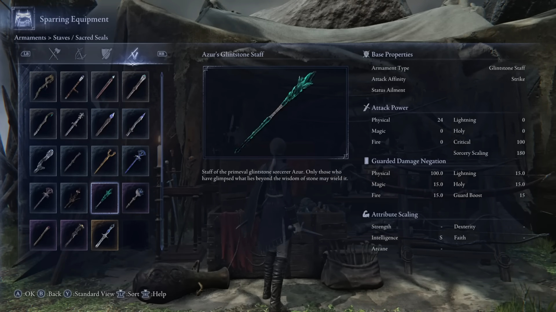 One of the best staffs in the game (Image via Bandai Namco Entertainment and @RageGamingVideos/YouTube)