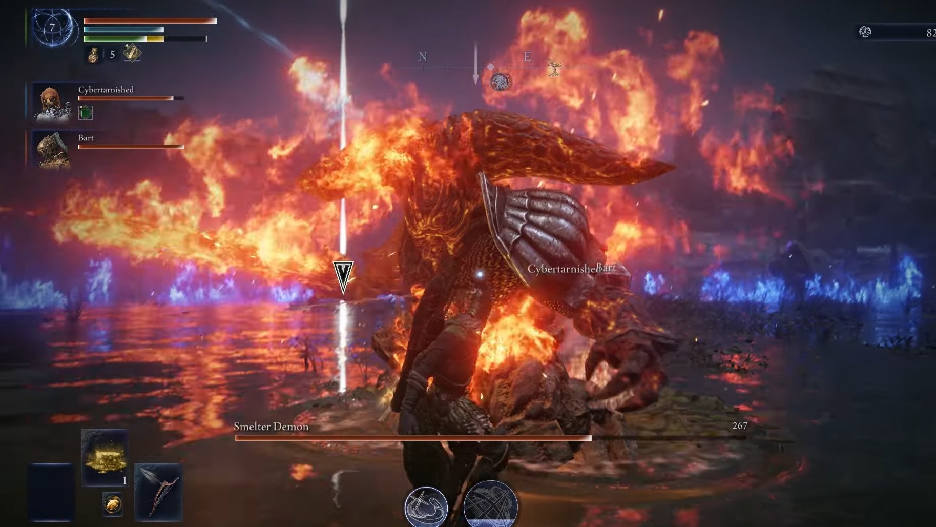 The Smelter Demon has slow and methodical attacks (Image via Bandai Namco)