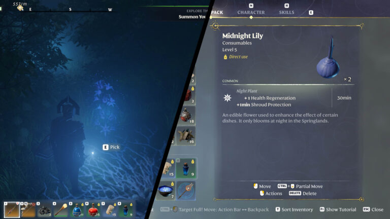 Enshrouded Midnight Lily farm location guide feature image