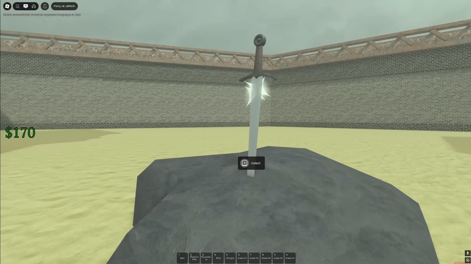 Excalibur sword - Dead Rails (Image via Roblox)
