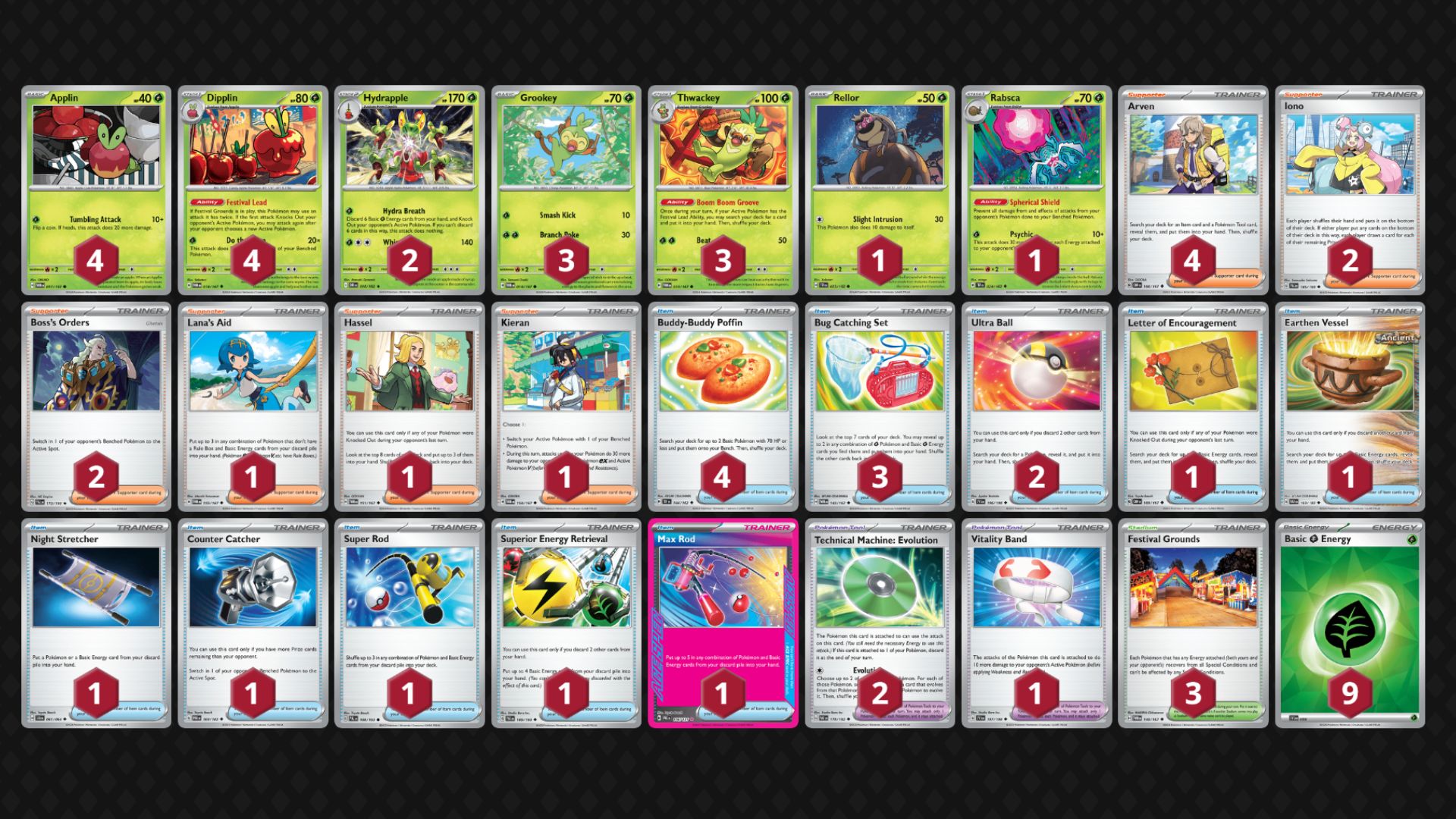 Festival Land decklist (Image via TPC)