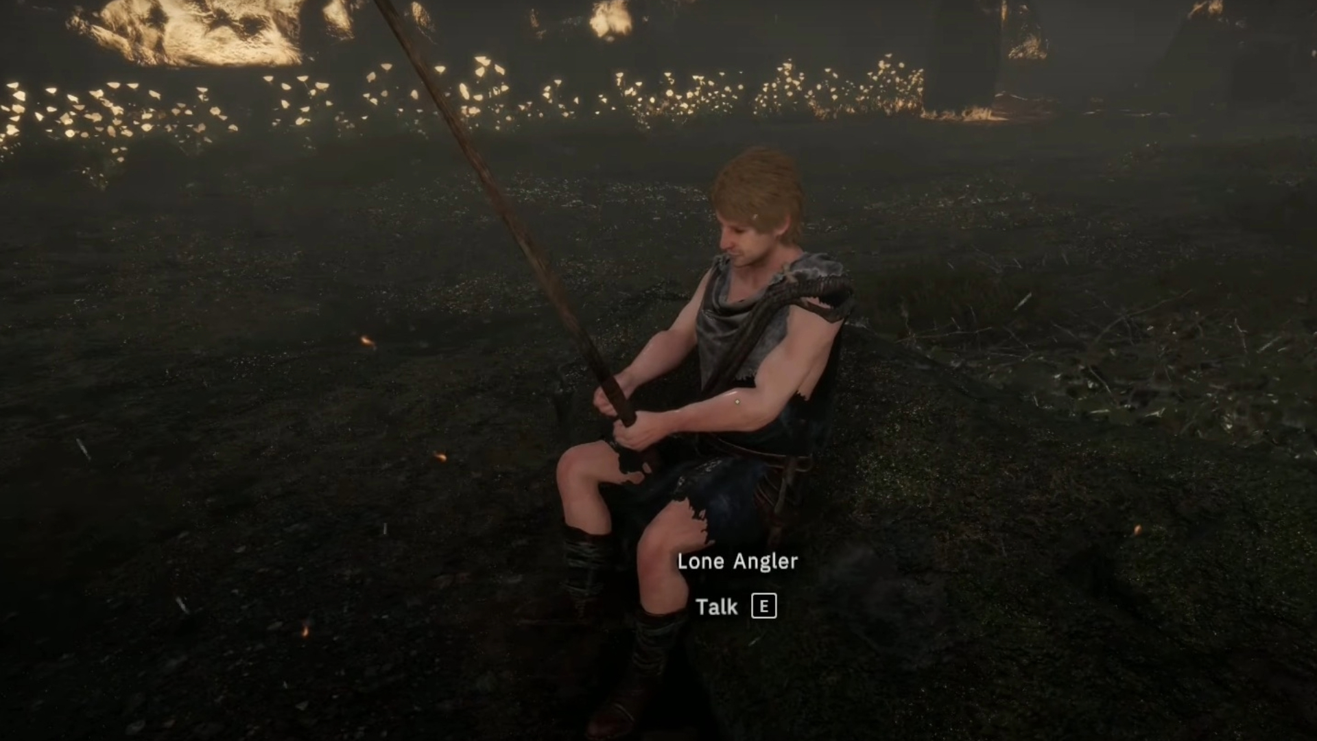 Find Lone Angler and speak with him