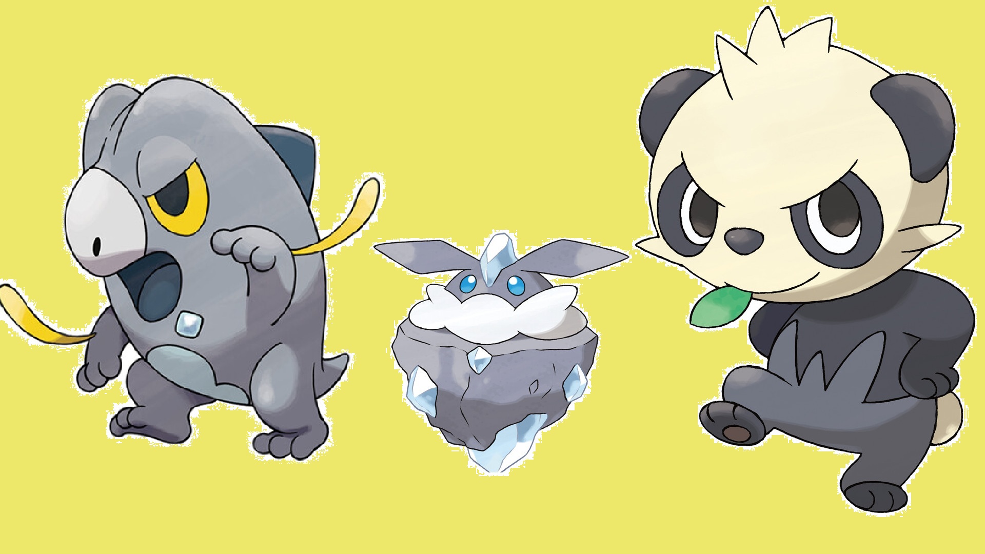 Frigibax, Carbink, and Pancham (Source: Niantic)