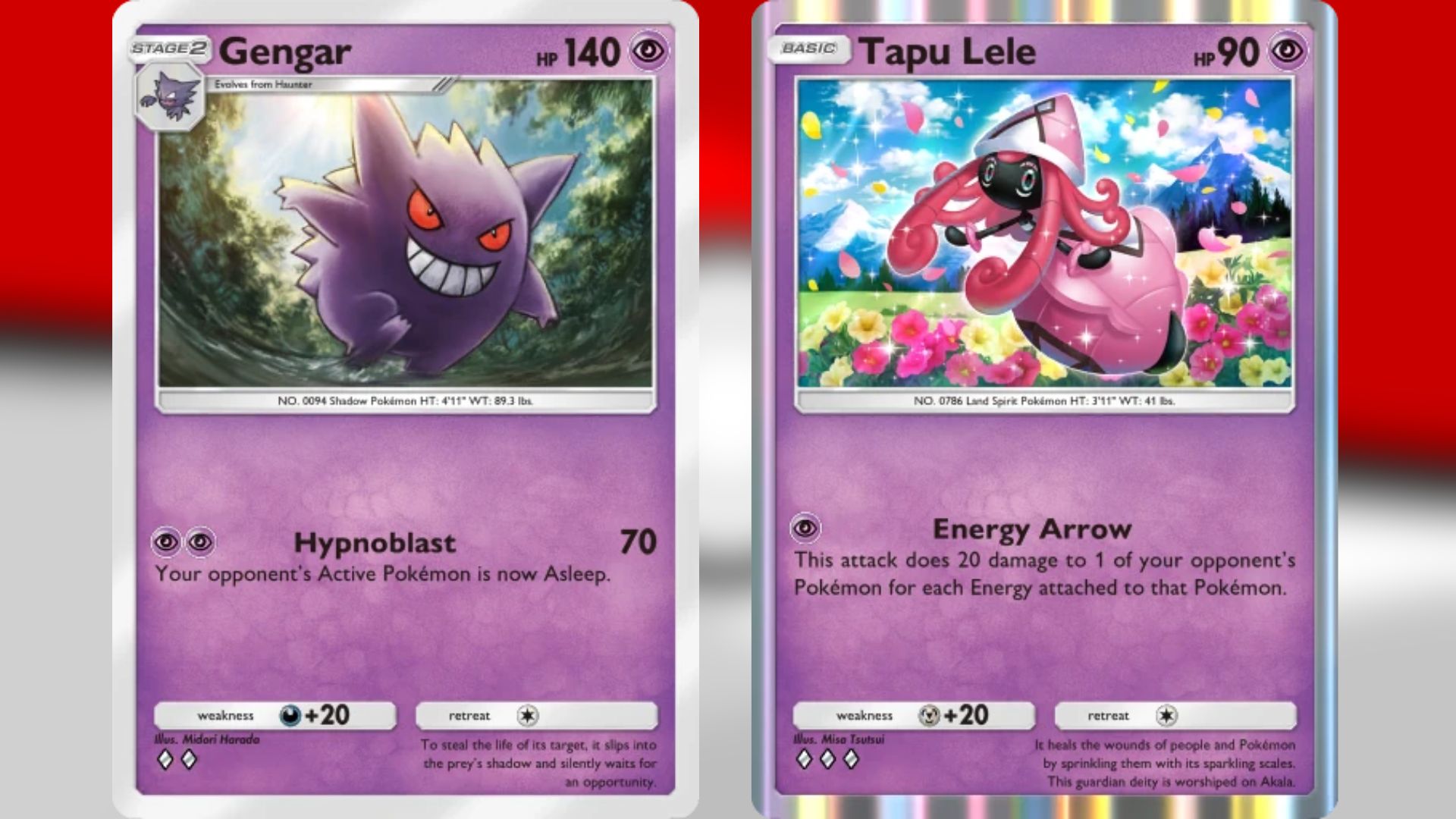 Gengar and Tapu Lele (Image via TPC)