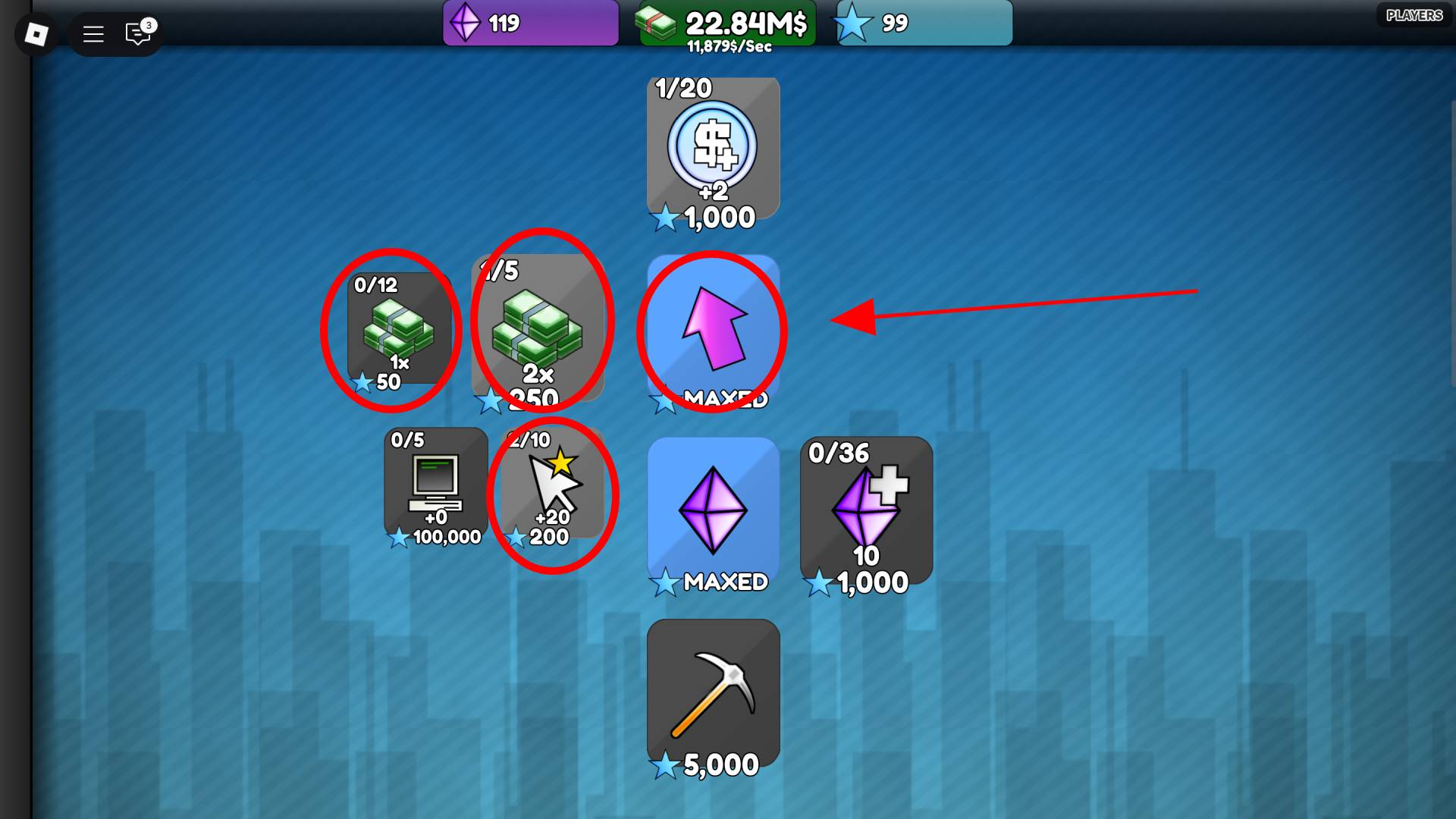 Get the Circled Abilities (Image via Roblox)