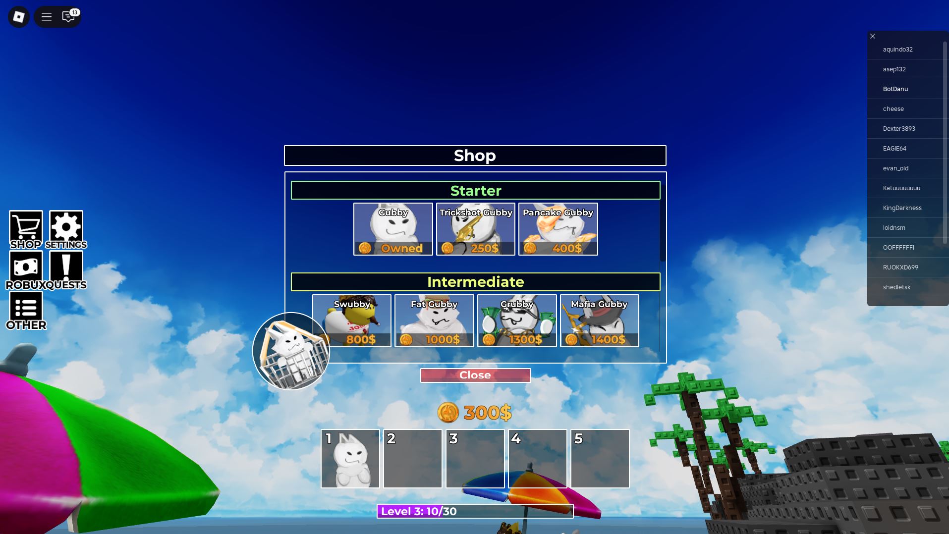Gubby Shop (Image via Roblox)