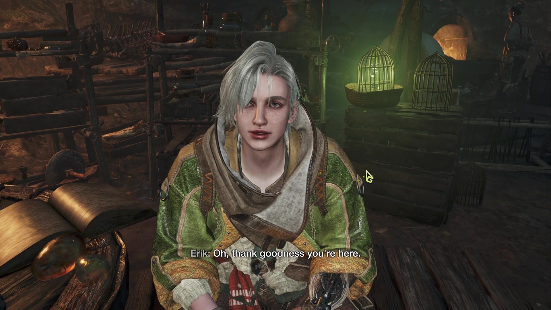 Head to The Scarlet Forest Base Camp and Talk To Erik.