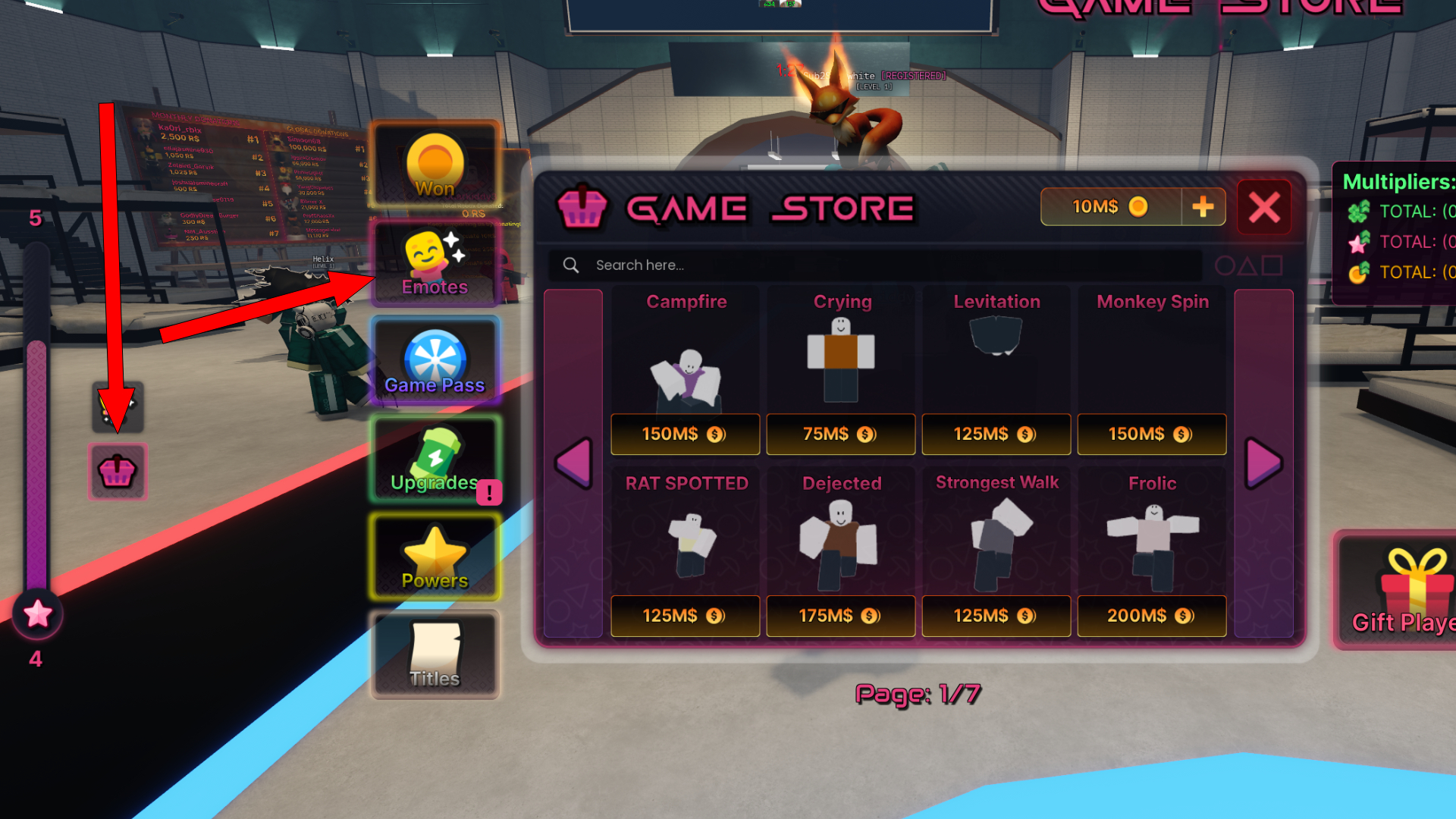 How To Buy Emotes (Image via Roblox)