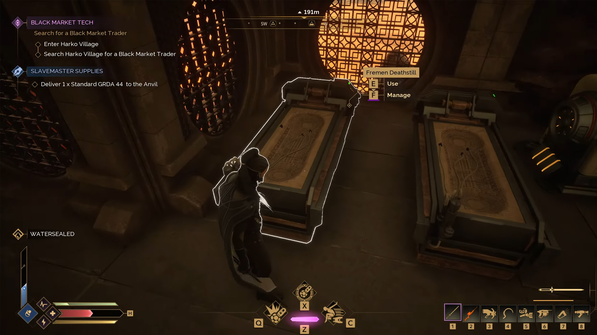 Deposit the corpses to extract water from them (Image Via: Funcom | TactiCat/YouTube)