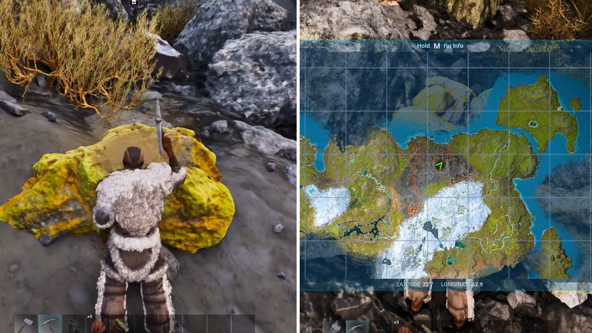 Sulfur node location