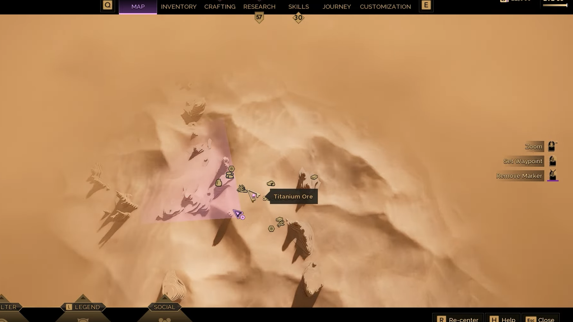 Titanium Ore location