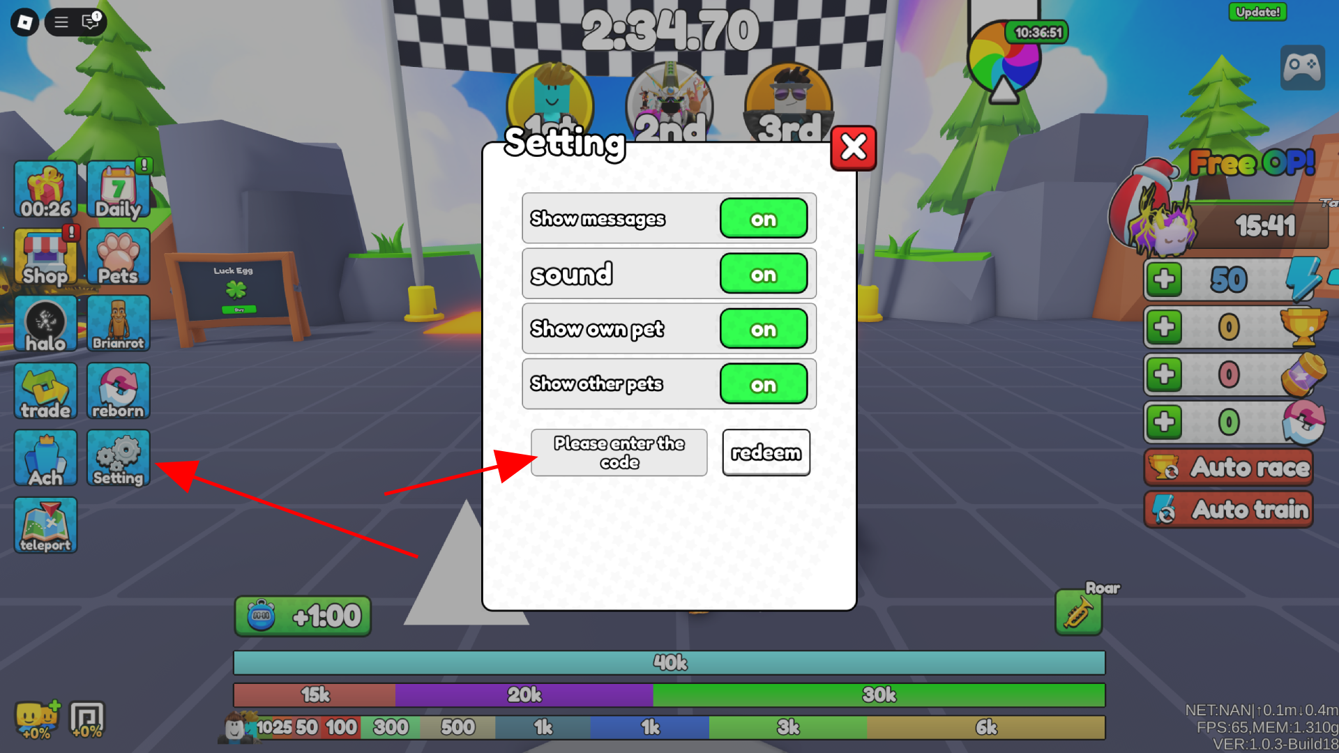 Italian Brainrot Race Code Box