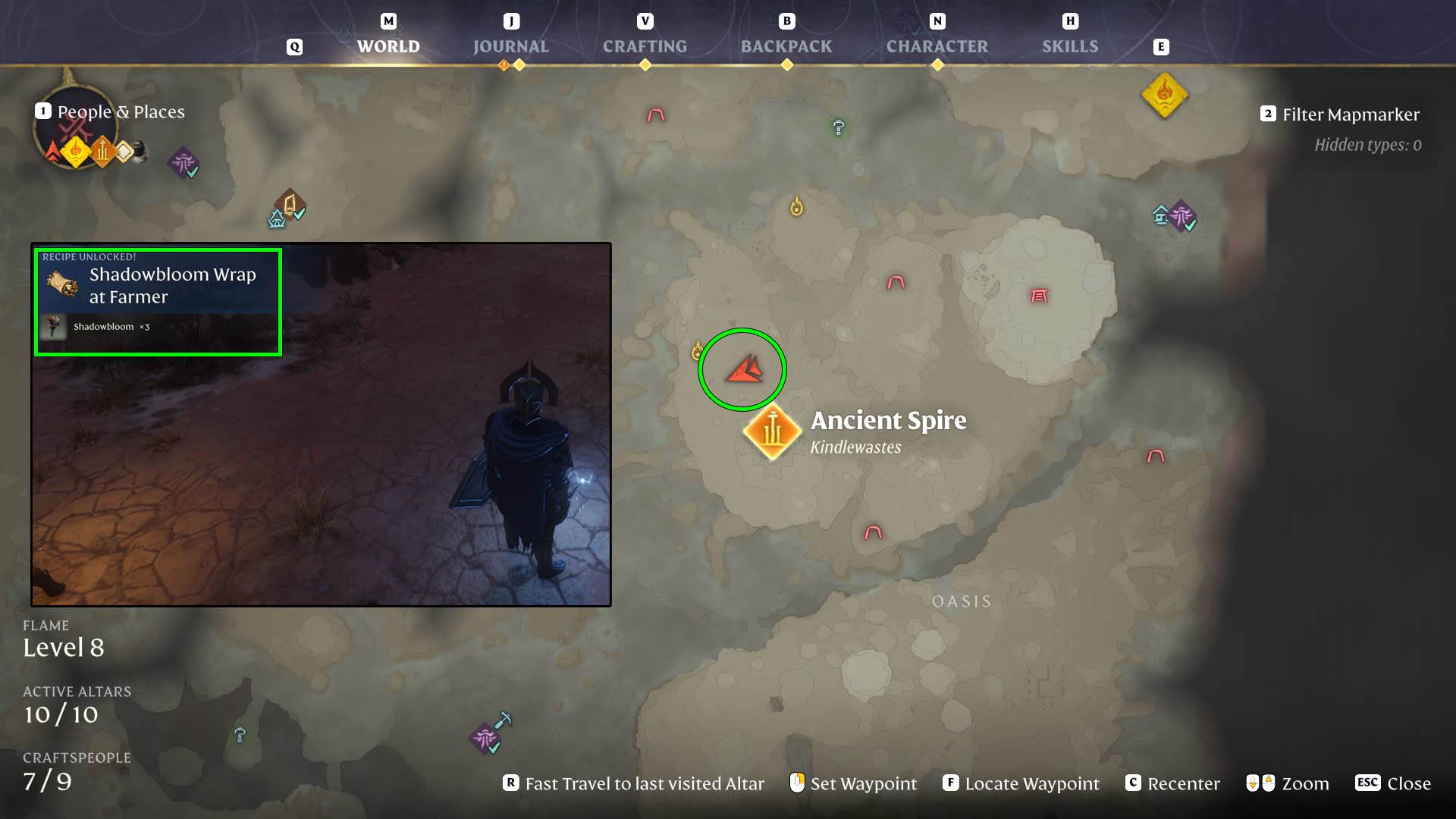 How to Get Shadowbloom in Enshrouded map location
