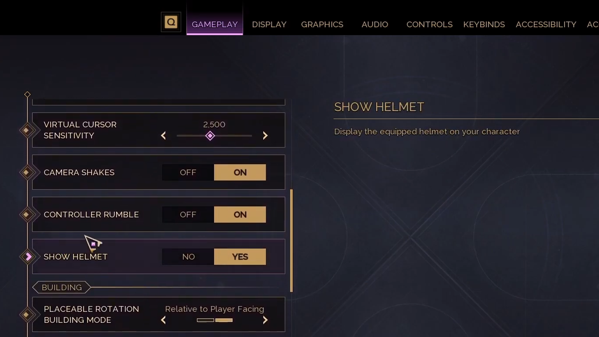 The Show Helmet controls your helmet's visibility