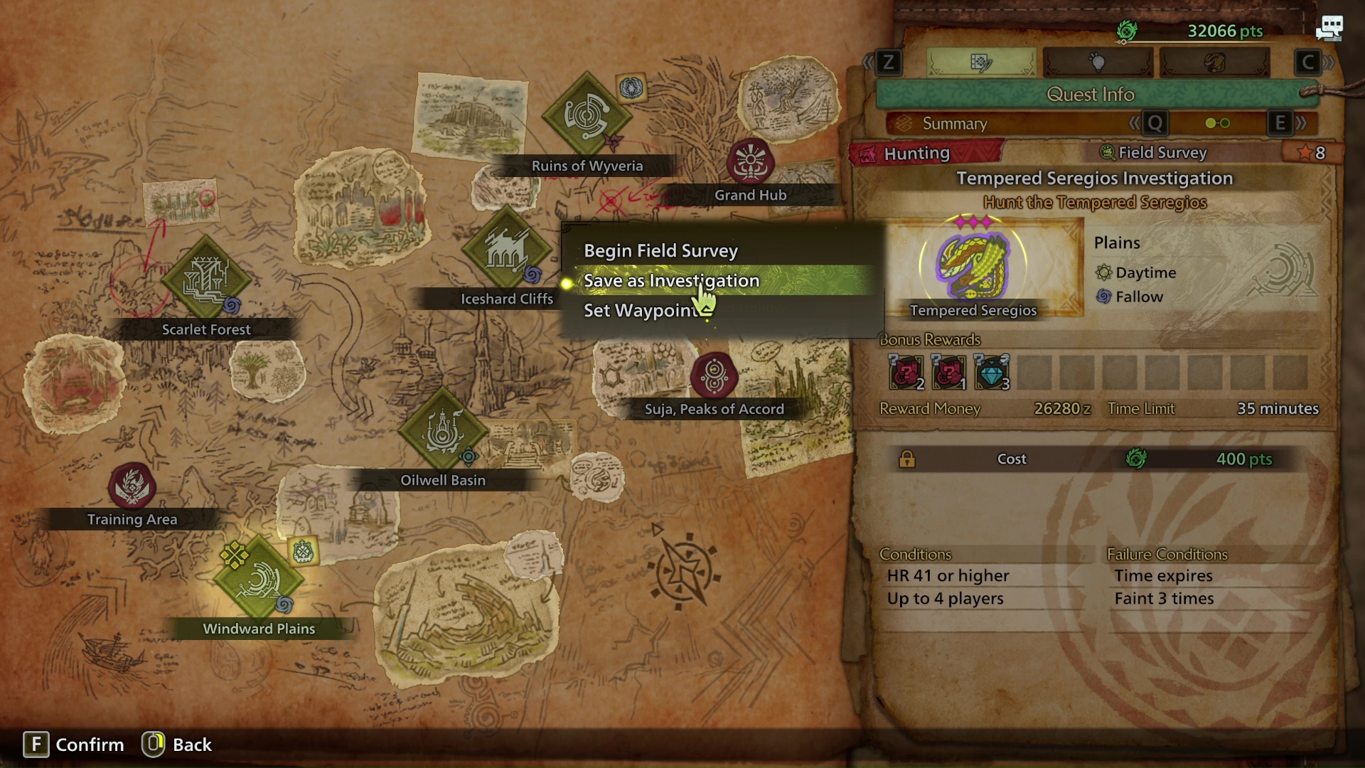 How to Save Normal and Tempered Seregios Investigations in Monster Hunter Wilds.