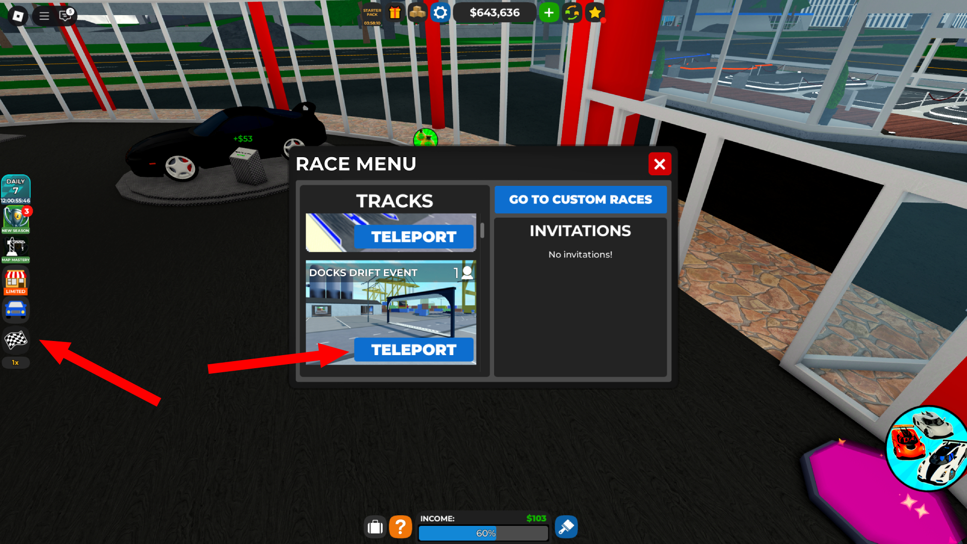 How to Start the Docks Drift Event (Image via Roblox Corporation)
