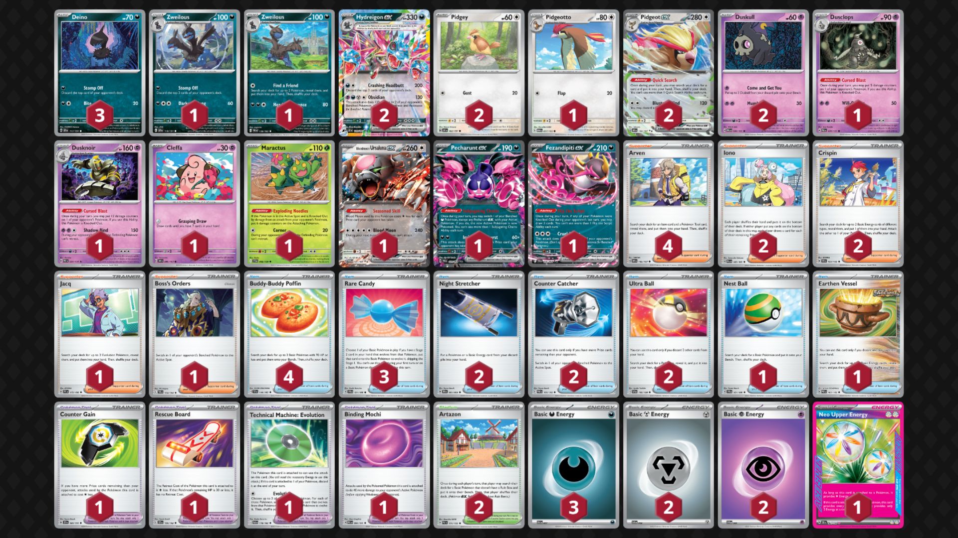 Hydreigon ex decklist (Image via TPC)