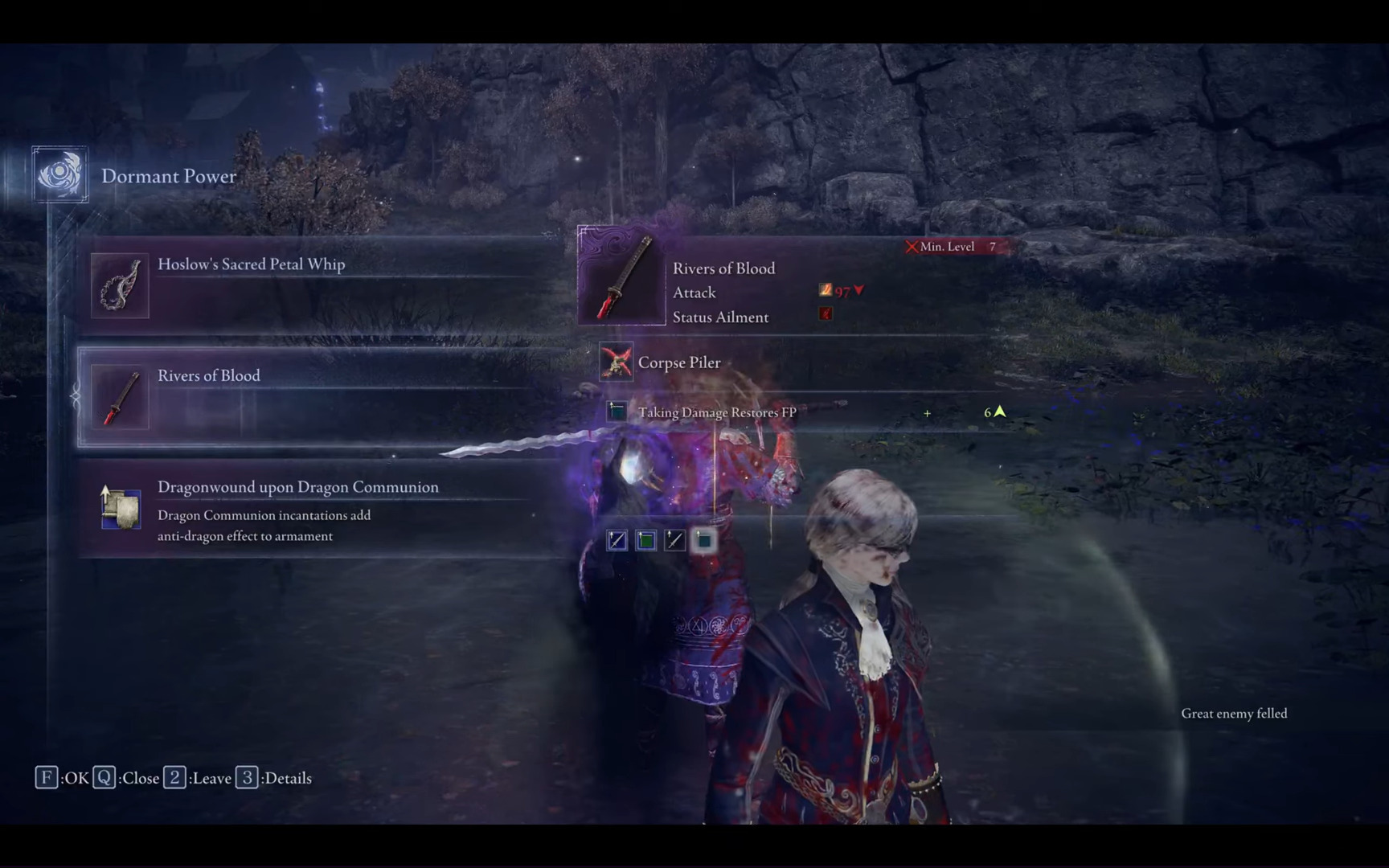 This weapon is really strong for the Duchess (Image via Bandai Namco Entertainment and @k-9_deathshot_gaming/YouTube)