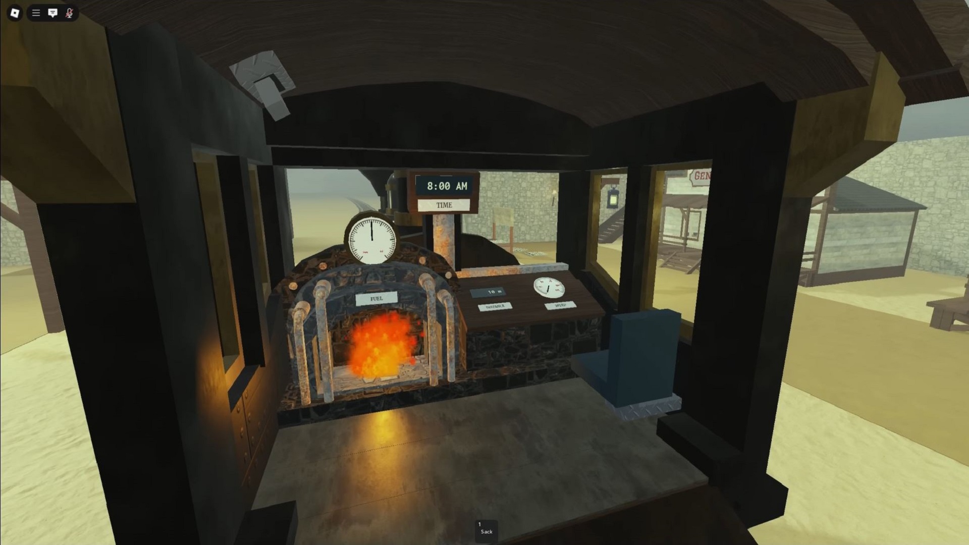 Inside the Passenger Train (Image via Roblox)