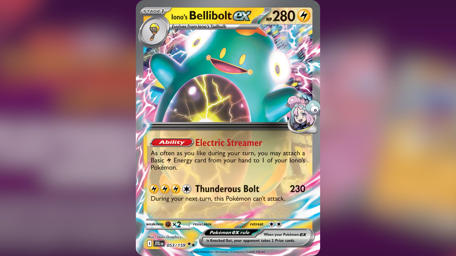 Iono's Bellibolt ex (Image via TPC)