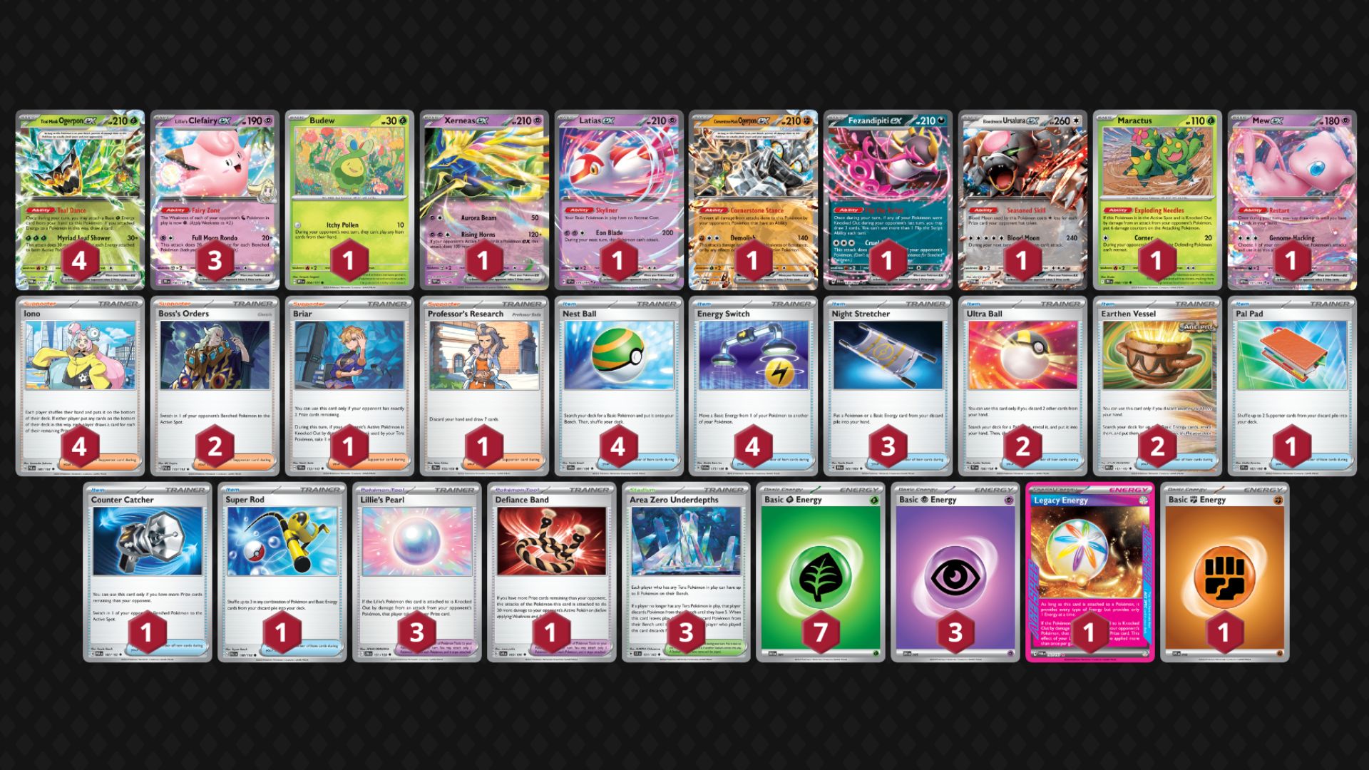 Lillie's Clefairy ex decklist (Image via TPC)