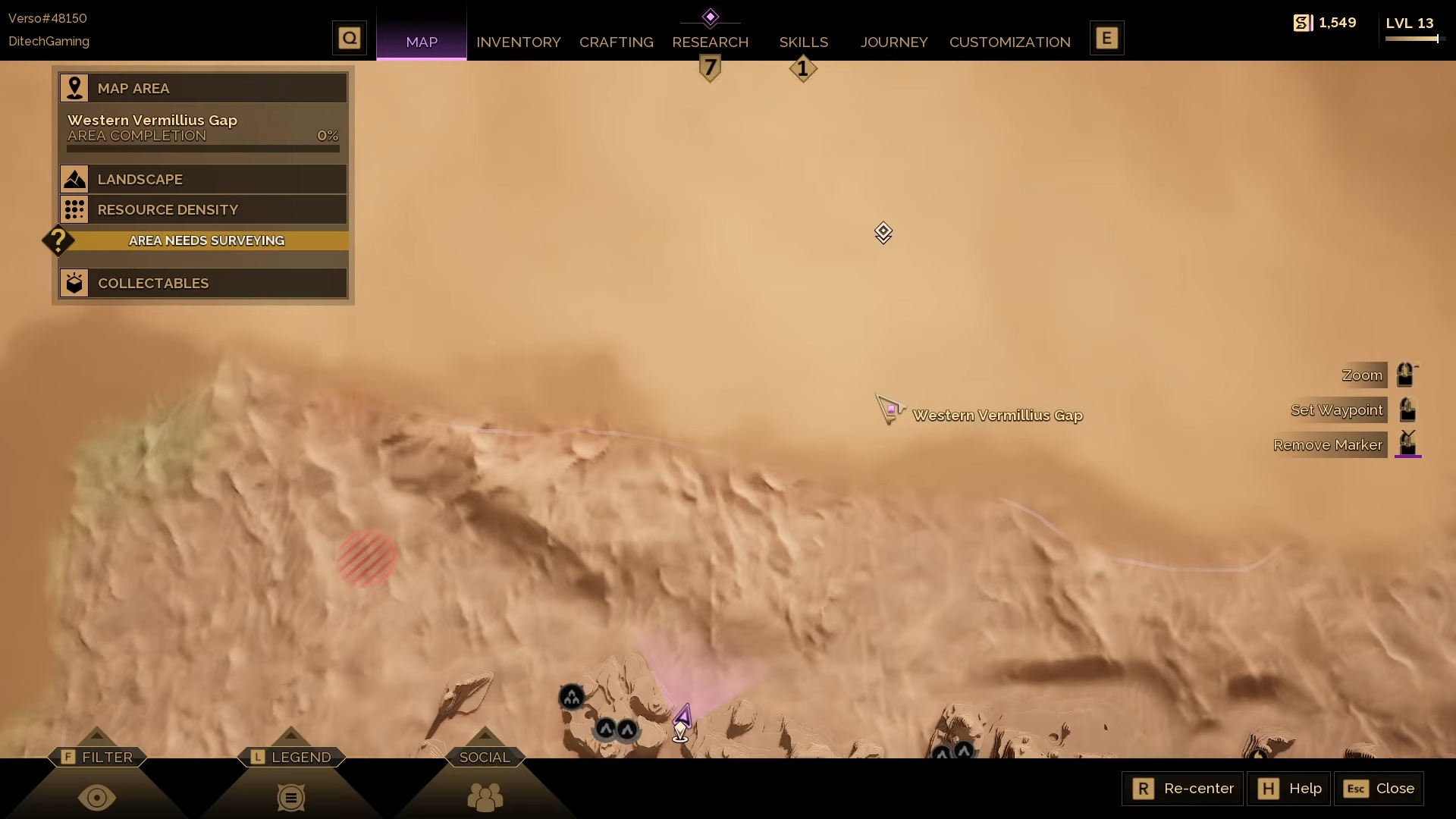 Location of Vermillius Gap on the map. (Source: Funcom | Ditech Gaming/YouTube)